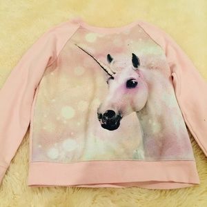 *READ DES.↓*Girl 7/8 Light Pink Unicorn Sweatshirt